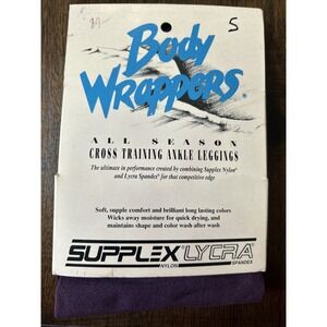 Vintage Body Wrappers Dance Footless Tights Purple Small Adult